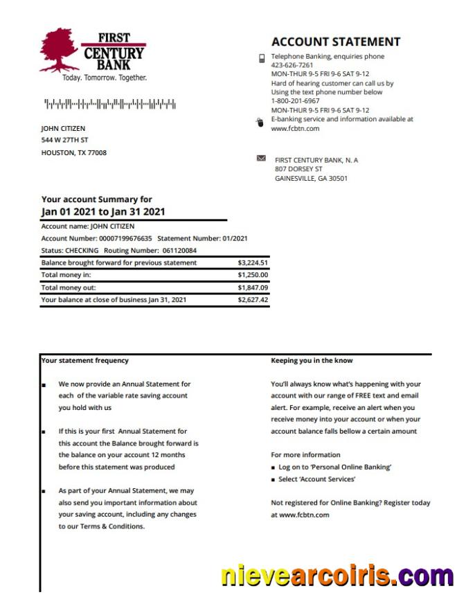 USA Georgia Gainesville First century bank